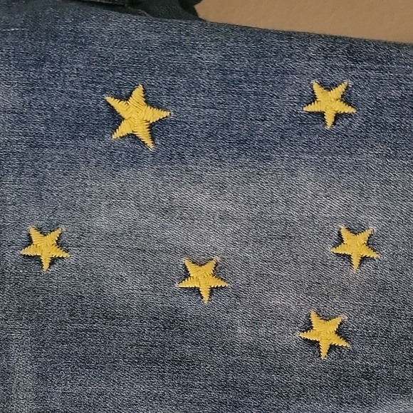 For the Republic Denim Skinny Jeans w/Embroidered Yellow Stars size 8/28 - Picture 2 of 13